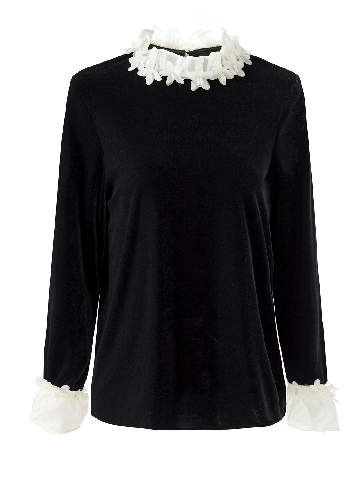 Lace Petal Collar Shirt
