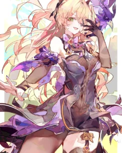 Furina Perler Bead Pattern – Genshin Impact Hydro Archon Fuse Bead 10 images