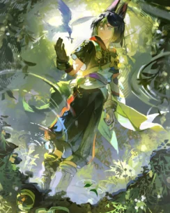 Tighnari Perler Bead Pattern – Genshin Impact Avidya Forest Watcher Fuse Bead 9 images