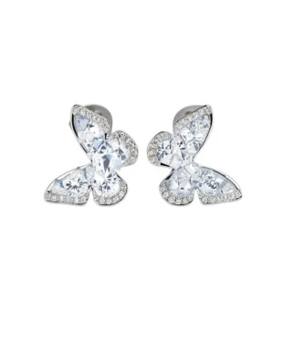 Gradient Zircon Blue Butterfly Earrings