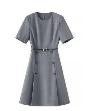 Gray business A-line dress