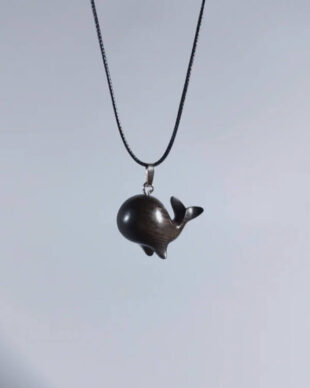 Hand Carved Sandalwood Whale Necklace