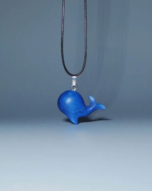 Hand Carved Sandalwood Whale Necklace