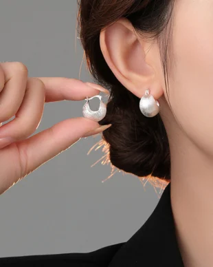 Handmade Filigree Silver Ear Studs