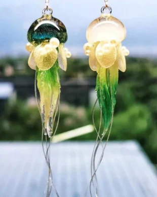 Handmade Jellyfish Tassel Earrings Collection