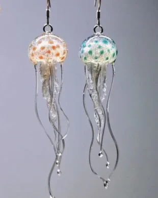 Handmade Mini Jellyfish Tassel Earrings Collection