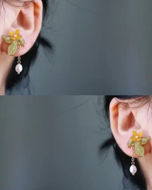 Handmade Osmanthus Earrings