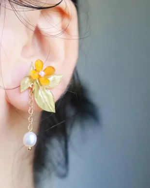 Handmade Osmanthus Earrings