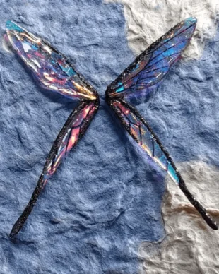 Cottagecore Resin Ear Wings - Adjustable Botanical Fantasy Daily Wear