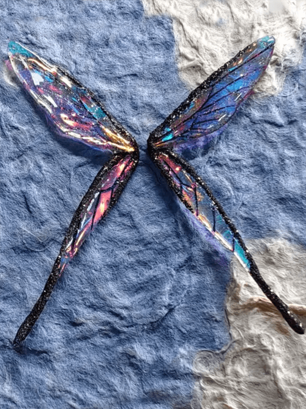 Cottagecore Resin Ear Wings - Adjustable Botanical Fantasy Daily Wear