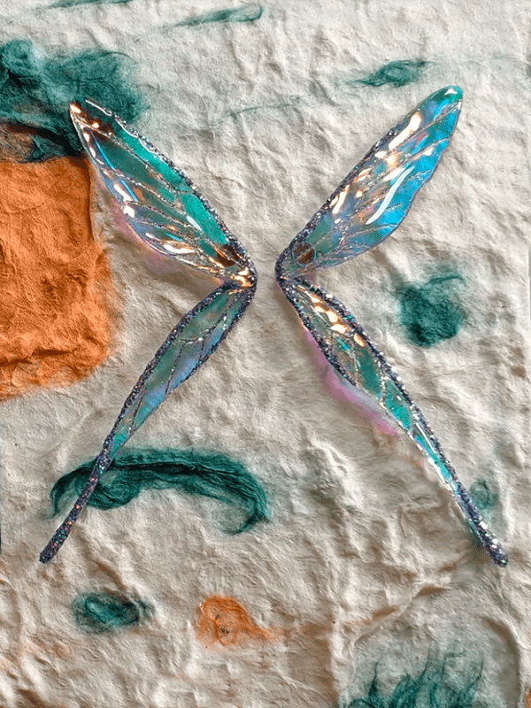 Hypoallergenic Fantasy Ear Clips - Nickel-Free Resin Wings For Sensitive Ears