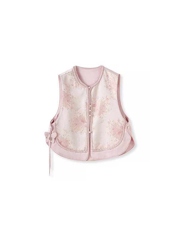 Heavy Jacquard Veste with Beading in Tencel 1