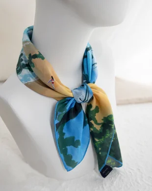 Illustrated Bay Printed Scarf