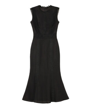 Lace Slim Fishtail Dress