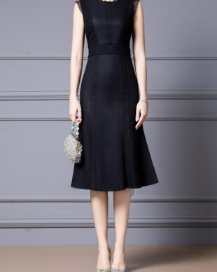 Lace Slim Fishtail Dress