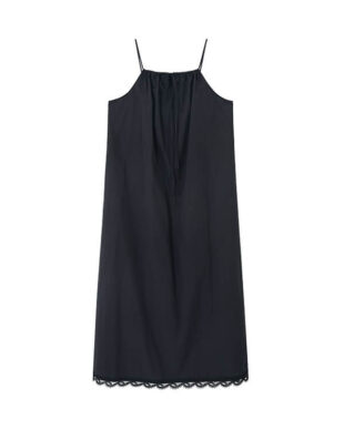 Lace-Trimmed Spaghetti Strap Dress