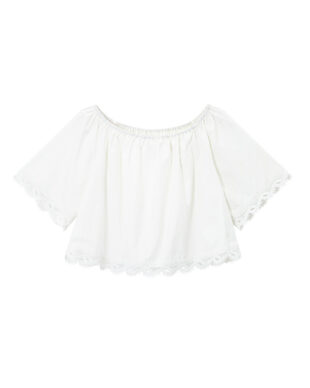 Lace-trimmed Off-shoulder Top