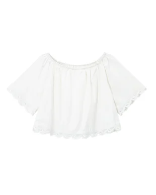 Lace-trimmed Off-shoulder Top