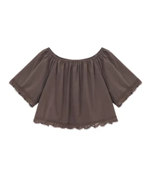 Lace-trimmed Off-shoulder Top