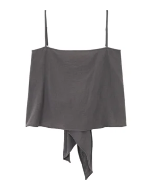 Linen Cotton Slit Sleeveless Camisole