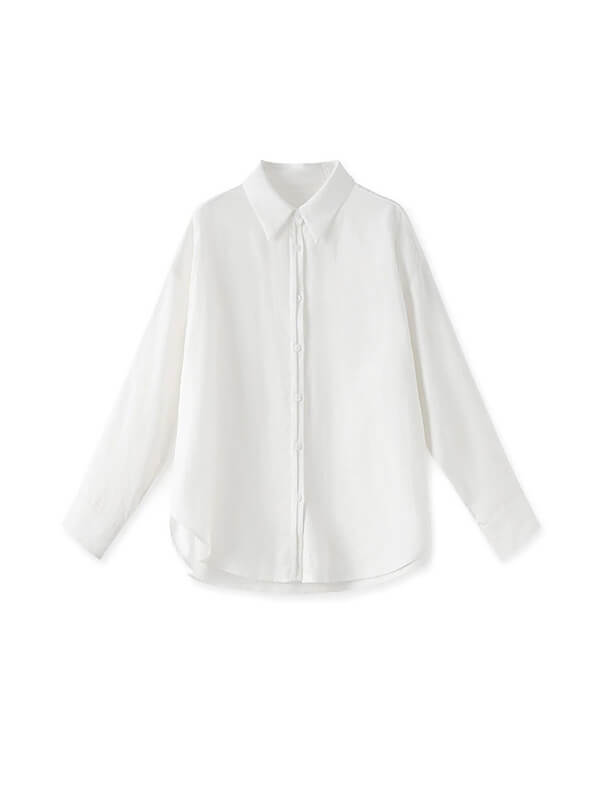 Linen Quiet Luxury Long-Sleeve Shirt