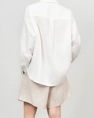 Linen Quiet Luxury Long-Sleeve Shirt