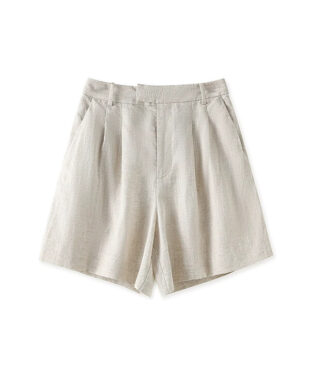 Linen Wide-Leg Shorts with Relaxed Fit