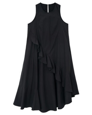 Long-staple Cotton Ruffle Dress