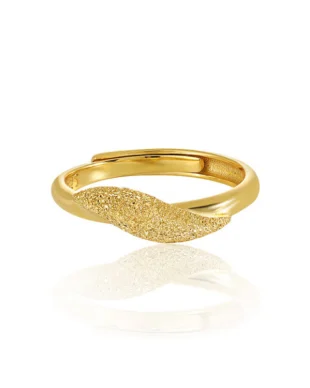 Matte Leaf Sterling Silver Ring