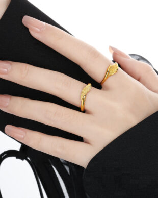 Matte Leaf Sterling Silver Ring