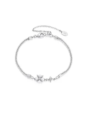 Natural Pearl Moissanite S925 Sterling Silver Bracelet