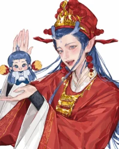 Nezha Little God of Wealth Perler Bead Pattern – Lucky Money Deity Fuse Bead Design