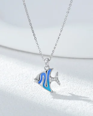 Ocean-Inspired Zirconia Necklace  Bracelet