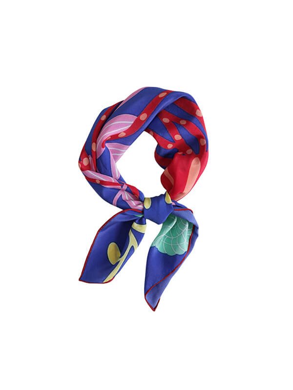 Ocean Print Scarf 1 Heirloom Jersey Map Scarf - Bayeux Tapestry Stitch Ocean Print Linen