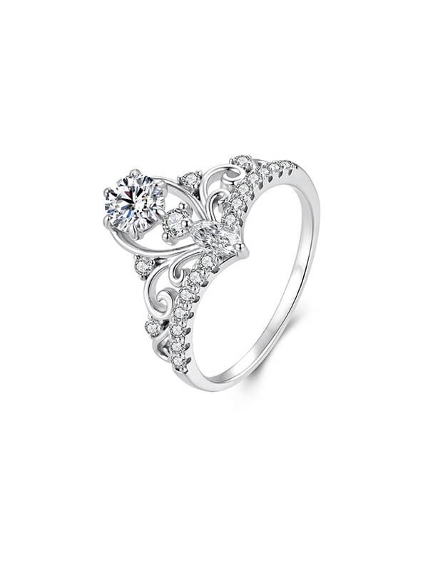 Original 0.5ct Moissanite Crown Ring 1