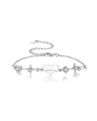 Original Copper Plated White Gold Star Burst Crystal Bracelet