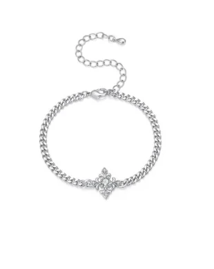 Original Copper Plated White Gold Vintage Iris Bracelet