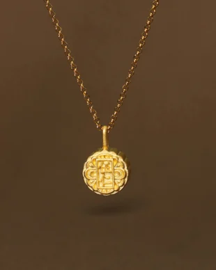 Original Design Sterling Silver Mini Mooncake Pendant Necklace