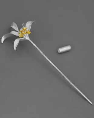 S925 Silver Osmanthus Brooch