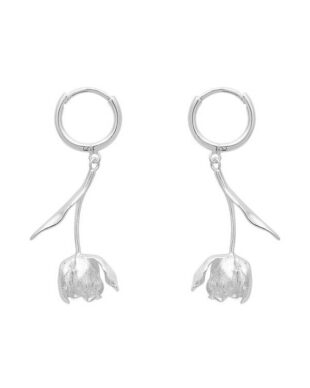 Original French S925 Silver Tulip Earrings