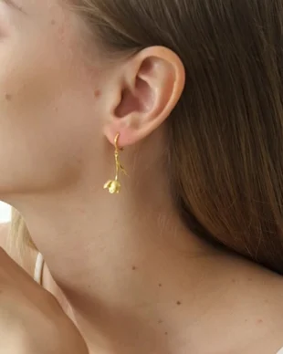 Silver Tulip Earrings