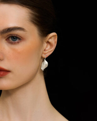 Original French Sterling Silver Leaf Earrings
