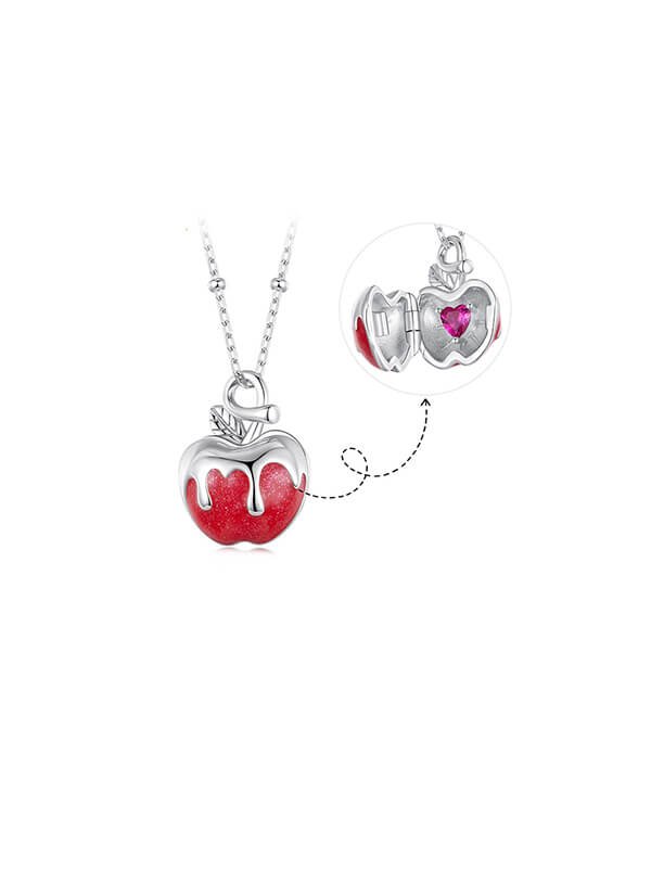 Original Openable Christmas Apple Locket Necklace in S925 Sterling Silver 1