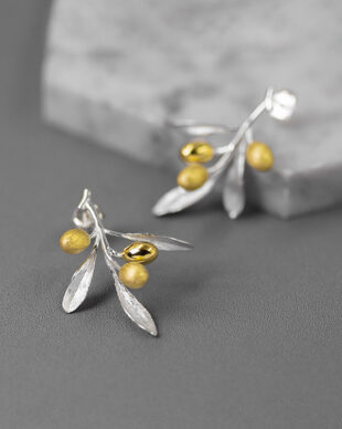 Original S925 Silver Olive Branch Earrings