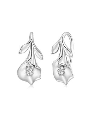 Original S925 Sterling Silver Calla Lily Hook Earrings