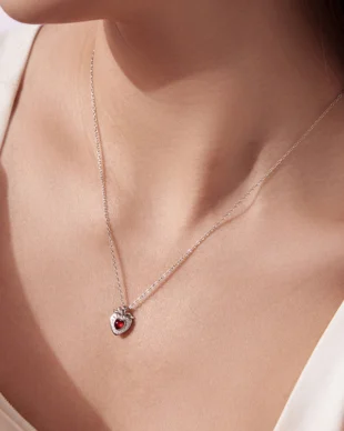 Original S925 Sterling Silver Strawberry Necklace