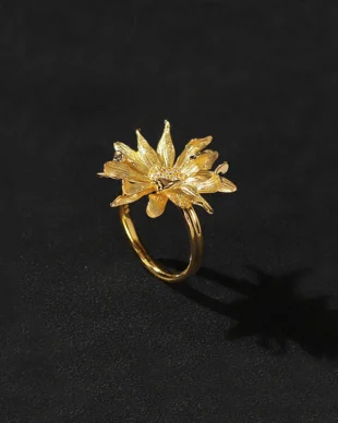 Original Sterling Silver Gerbera Daisy Ring