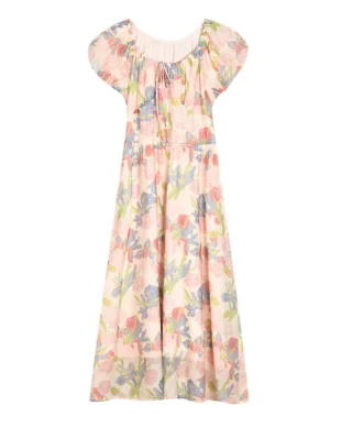 Painterly Floral Tea Dress