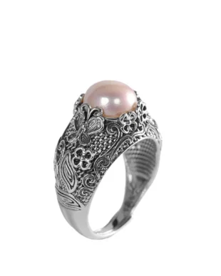 Pearl Filigree Vintage Ring