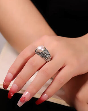 Pearl Filigree Vintage Ring